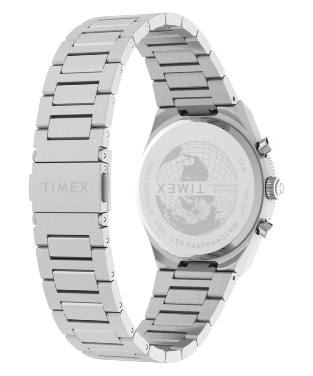 TW2Y93200 Q Timex Continental Chronograph 36mm Stainless Steel Bracelet Watch   Caseback with Attachment Image