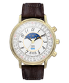 TW2Y99000 Timex 1990 Moon Phase and Calendar Dial Reissue 37mm Leather Strap Watch Primary Image