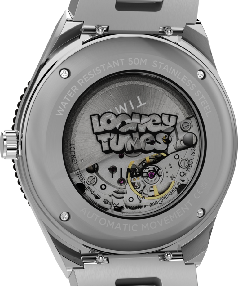 TW2Y99200 Looney Tunes Bugs Bunny x Timex M79 Automatic Signature Edition 40mm Stainless Steel Bracelet Watch Caseback Image