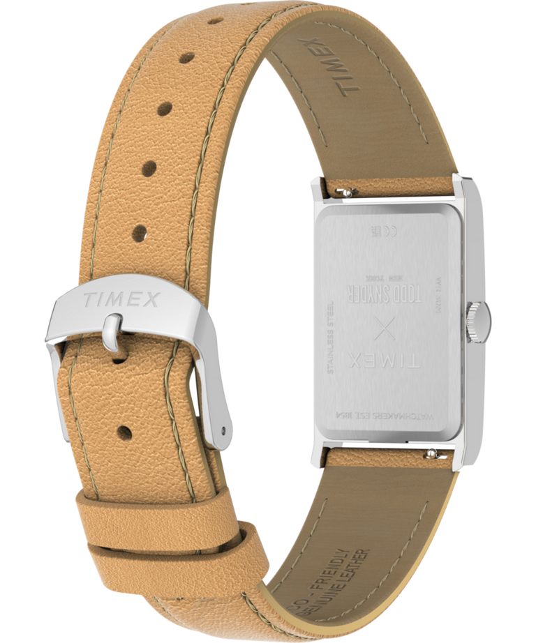 TW3A02500 Todd Snyder x Timex 1976 Lexington 21mm Leather Strap Watch Caseback with Attachment Image