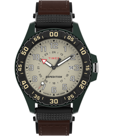 Expedition® Acadia Rugged 42mm Mixed Material Fabric Strap Watch