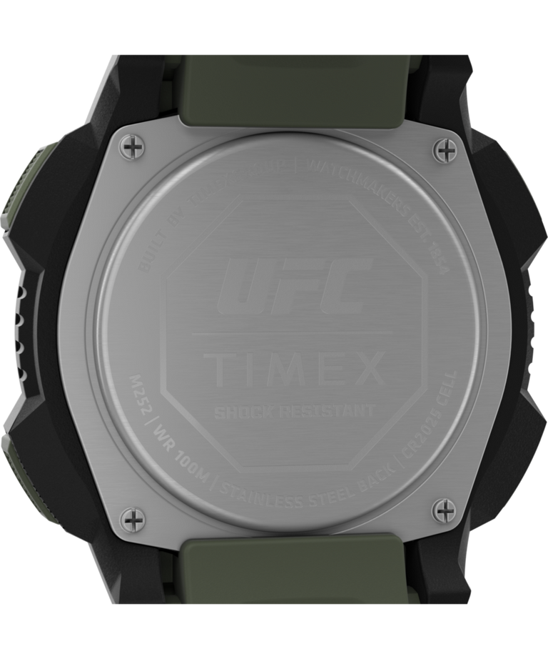 TW4B27500 Timex UFC Core Shock 45mm Resin Strap Watch Caseback Image