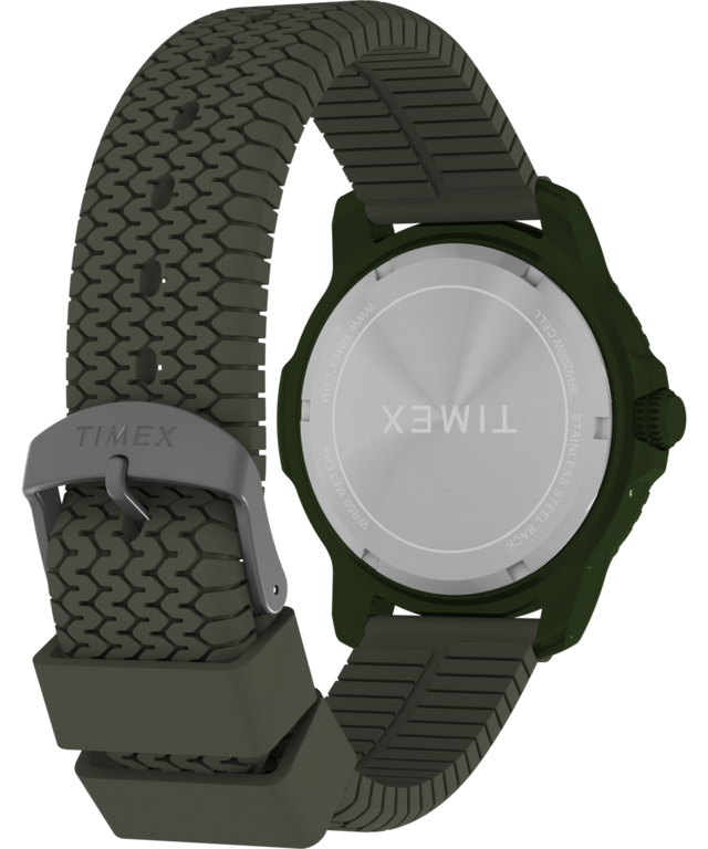 TW4B34700 Expedition® Timber 42mm Silicone Strap Watch  Caseback with Attachment Image