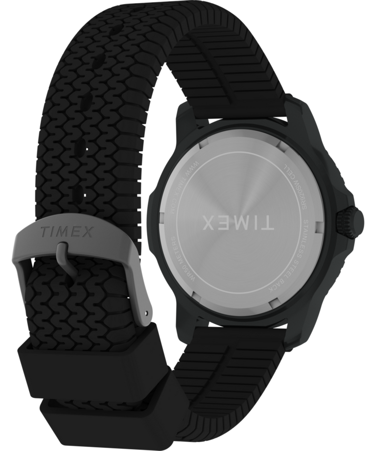 TW4B34800 Expedition® Timber 42mm Silicone Strap Watch  Caseback with Attachment Image