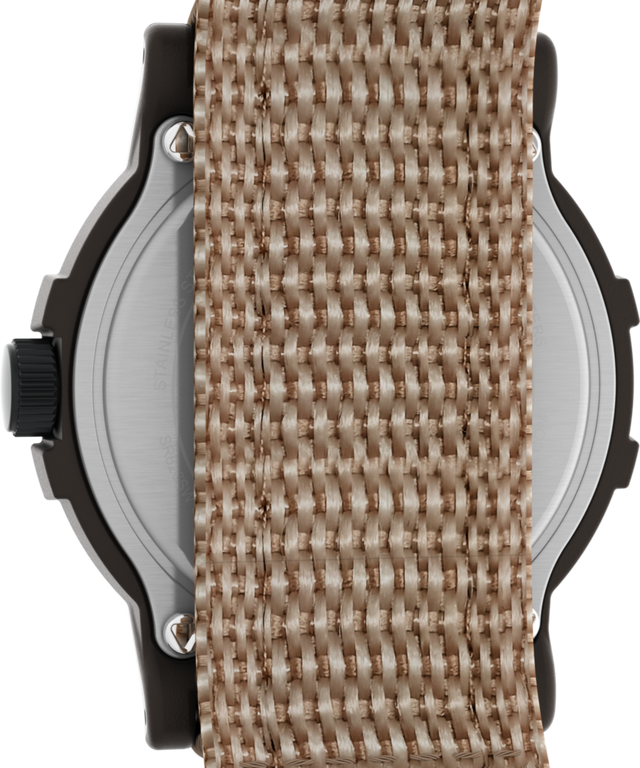 TW4B34900 Peanuts® x Timex Camper Ski 38mm Fabric Strap Watch Caseback Image