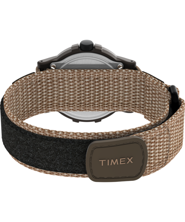 TW4B34900 Peanuts® x Timex Camper Ski 38mm Fabric Strap Watch Caseback with Attachment Image
