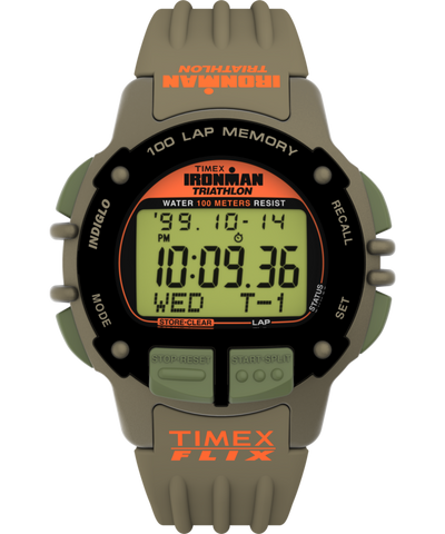 TW5M68700 Huckberry x TIMEX® IRONMAN® Flix 100 Lap 42mm Resin Strap Watch Primary Image