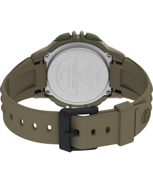 TW5M68700 Huckberry x TIMEX® IRONMAN® Flix 100 Lap 42mm Resin Strap Watch Caseback with Attachment Image