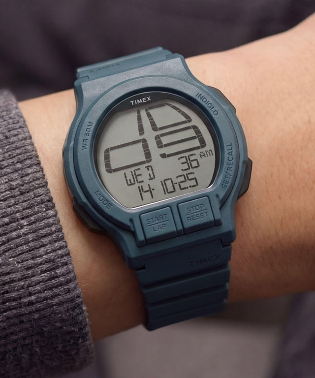 TW5M73800 Retroware Digital 46mm Resin Strap Watch Primary Wrist Image