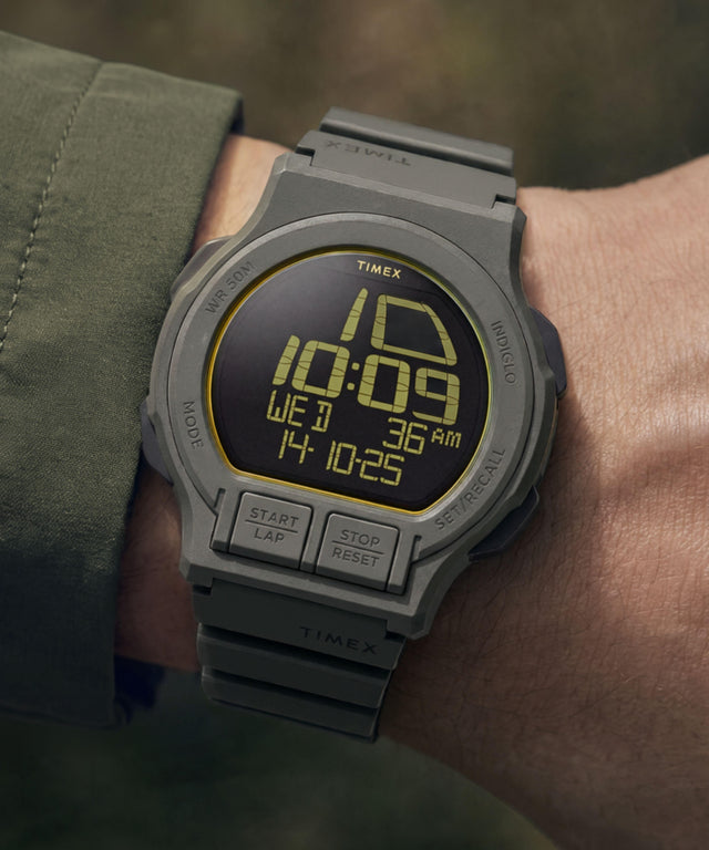 TW5M74000 Retroware Digital 46mm Resin Strap Watch Primary Wrist Image