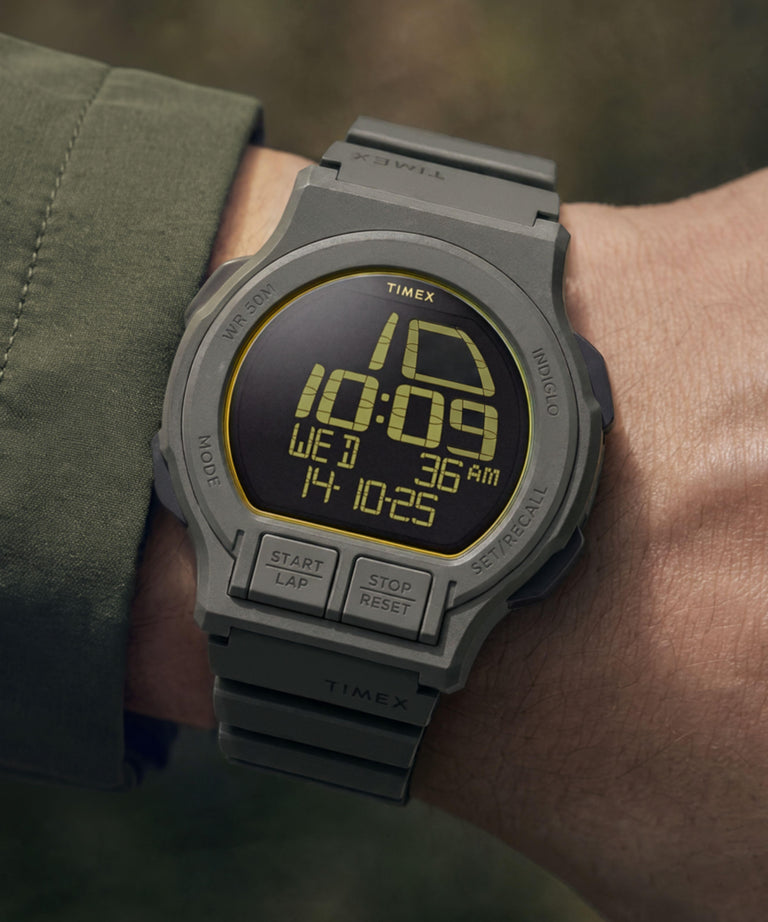 TW5M74000 Retroware Digital 46mm Resin Strap Watch Primary Wrist Image