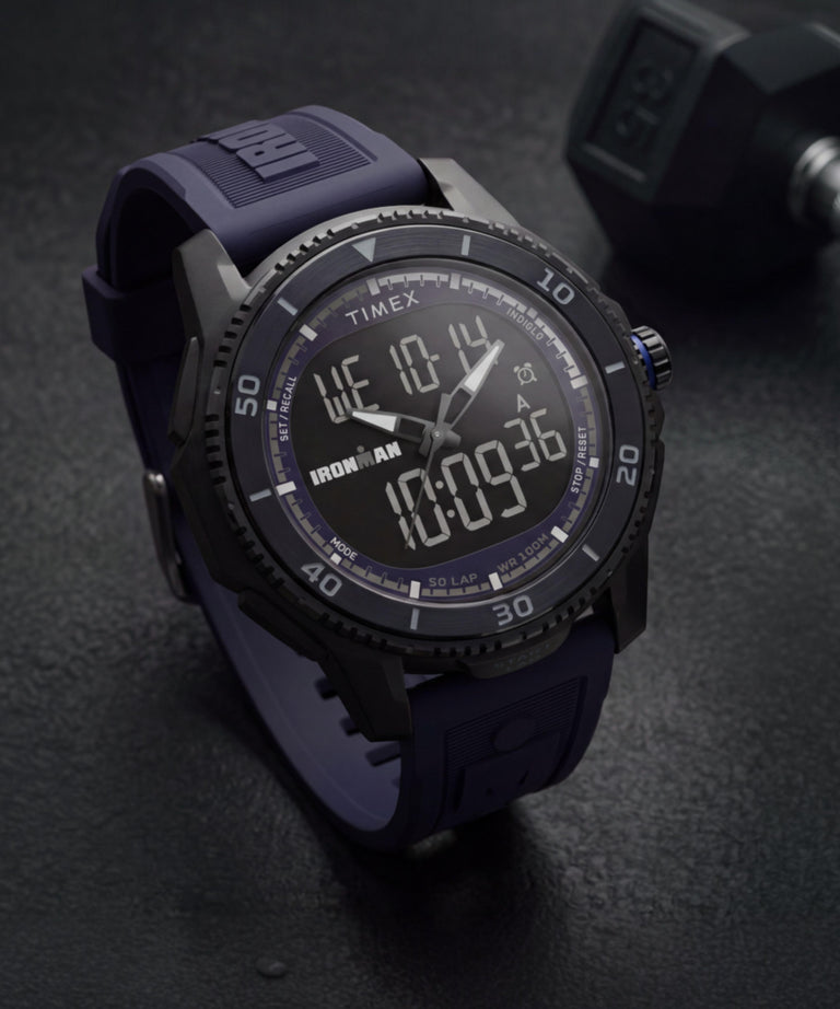 TW5M74100 TIMEX® IRONMAN® Adrenaline 46.5mm Resin Strap Watch Campaign Key Silhouettes (Beauty shots) Image