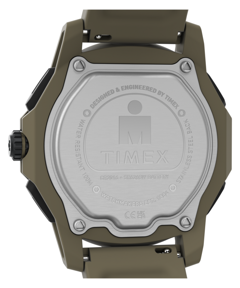 TW5M74200 TIMEX® IRONMAN® Adrenaline 46.5mm Resin Strap Watch Caseback Image