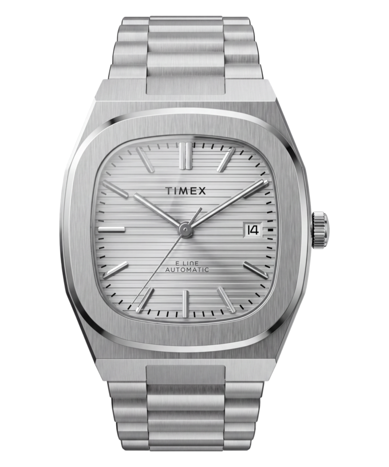 TW6A00500 Timex® Automatic E Line 38mm Stainless Steel Bracelet Watch Primary Image