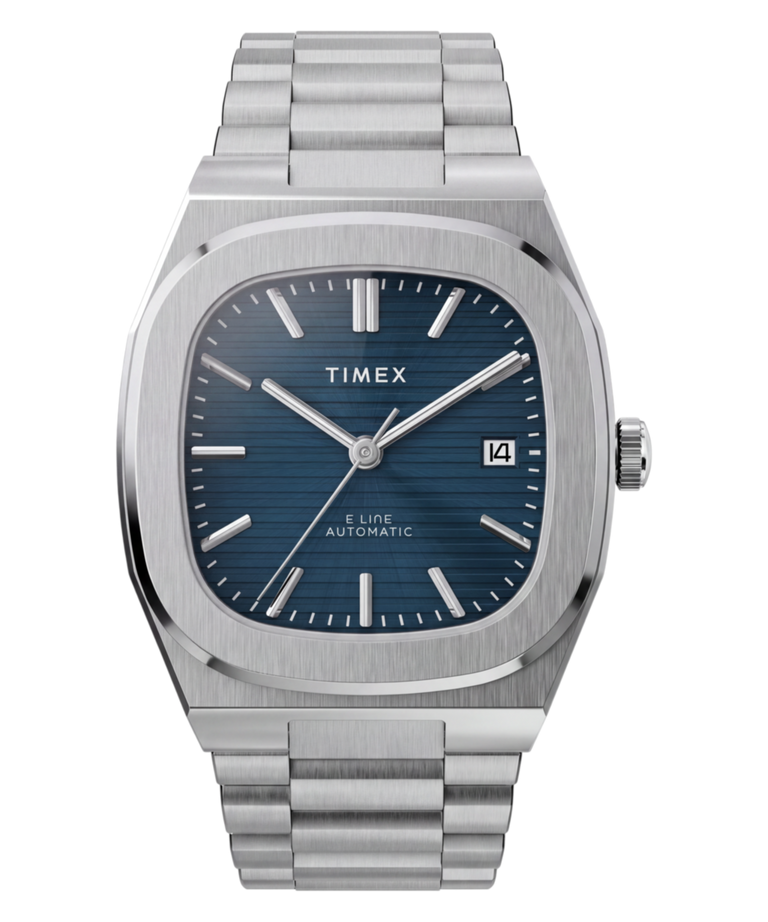 TW6A00700 Timex® Automatic E Line 38mm Stainless Steel Bracelet Watch Primary Image