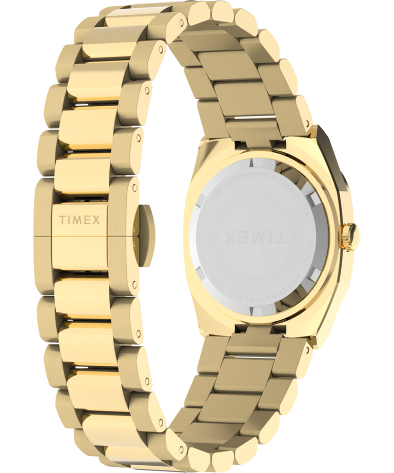 TW6A00900 Timex® Quartz E Line 30mm Stainless Steel Bracelet Watch Caseback with Attachment Image