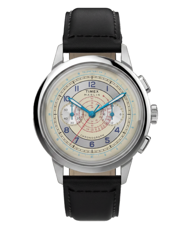 TW6A01200 Marlin® Neo Classic Chronograph 40mm Leather Strap Watch Primary Image