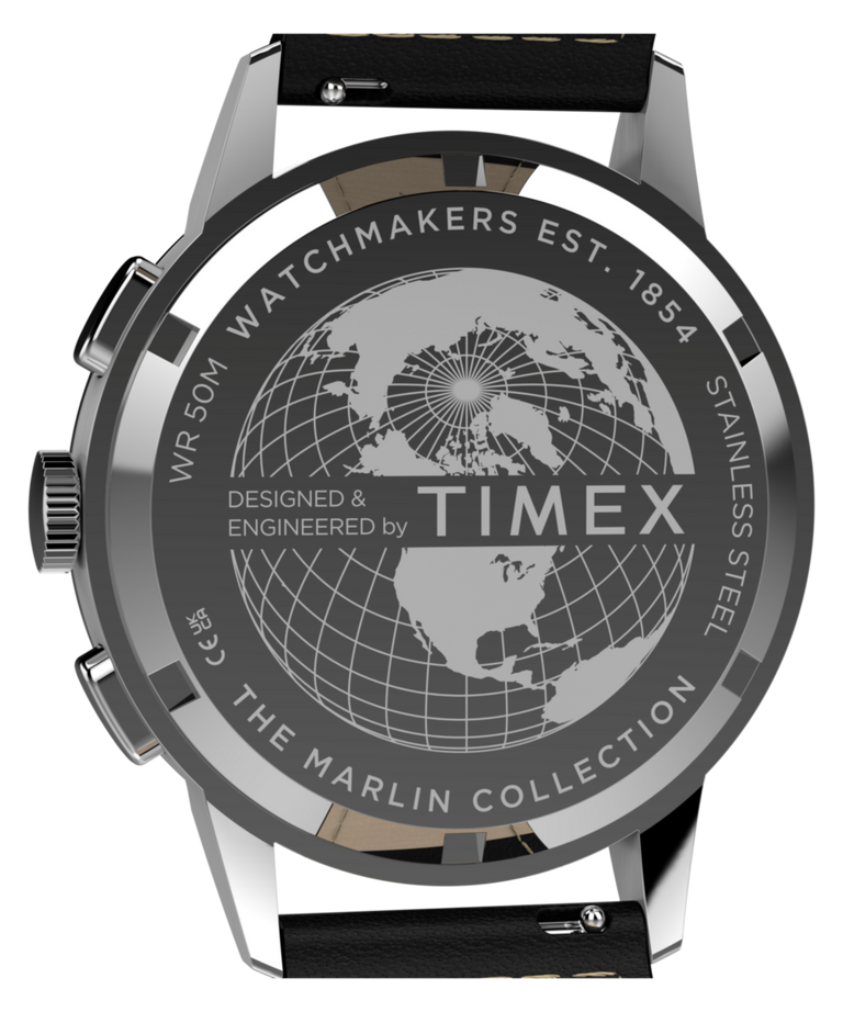 TW6A01200 Marlin® Neo Classic Chronograph 40mm Leather Strap Watch Caseback Image