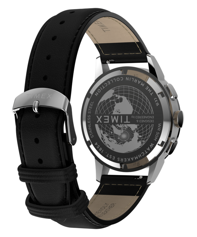 TW6A01200 Marlin® Neo Classic Chronograph 40mm Leather Strap Watch Caseback with Attachment Image