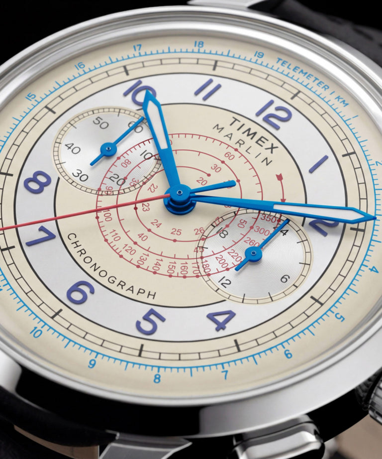 TW6A01200 Marlin® Neo Classic Chronograph 40mm Leather Strap Watch Alt Beauty Shot 4