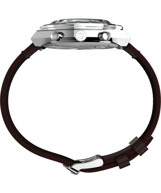 TW6A04400 Peanuts® x Q Timex Chronograph 40mm Leather Strap Watch Profile Image