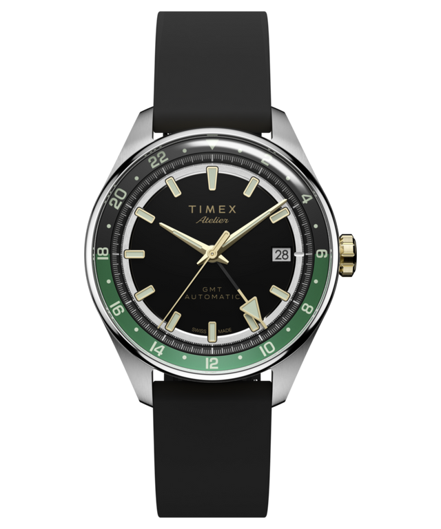 TW6A07300 Timex Atelier GMT Première M1a 38mm Swiss Made Automatic NBR Synthetic Rubber Strap Primary Image