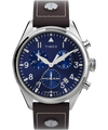 TWG030000 Pan Am x Timex Chronograph 42mm Leather Strap Watch Primary Image