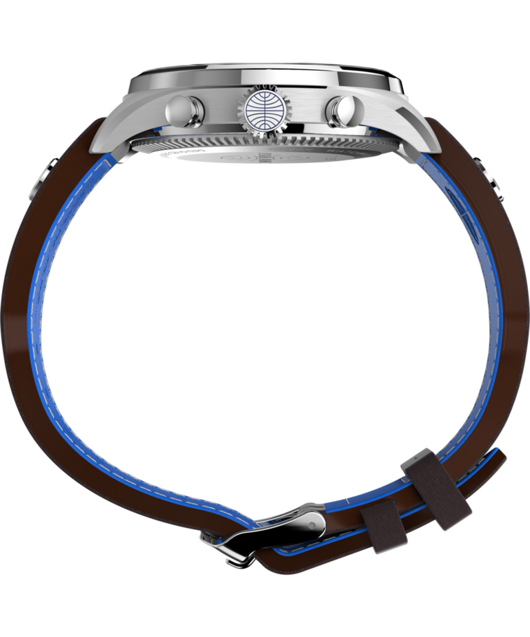 TWG030000 Pan Am x Timex Chronograph 42mm Leather Strap Watch Profile Image
