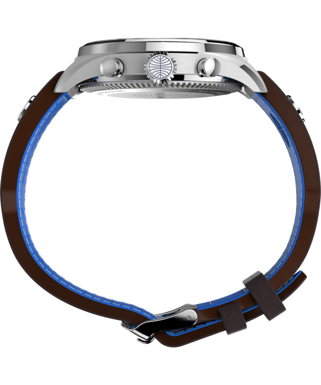 TWG030000 Pan Am x Timex Chronograph 42mm Leather Strap Watch Profile Image