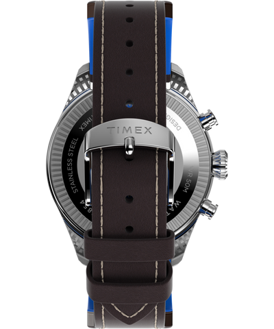 TWG030000 Pan Am x Timex Chronograph 42mm Leather Strap Watch Strap Image