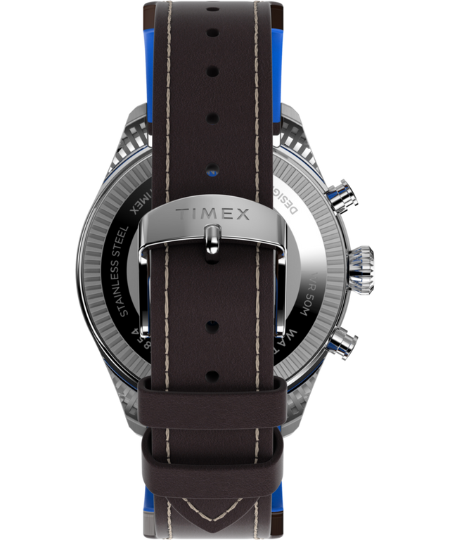 TWG030000 Timex X Pan Am Chronograph 42mm Leather Strap Watch Strap Image