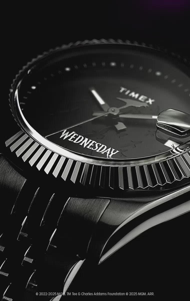 Timex x Wednesday Timex Legacy 36mm Stainless Steel Bracelet Watch ...