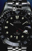 Video of the Timex Deepwater Meridian 200 Automatic GMT rotating to show its design and luminous dial.