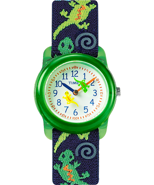 T72881YN TIMEX TIME MACHINES® 29mm Green Gecko Elastic Fabric Kids Watch primary image