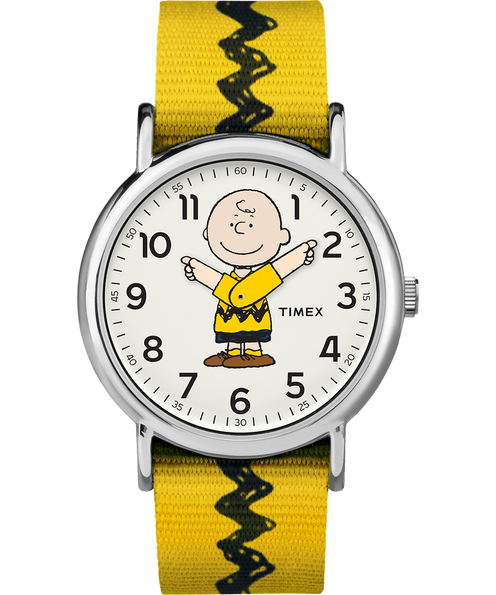 TW2R411006B Timex x Peanuts - Charlie Brown 38mm Fabric Strap Watch primary image