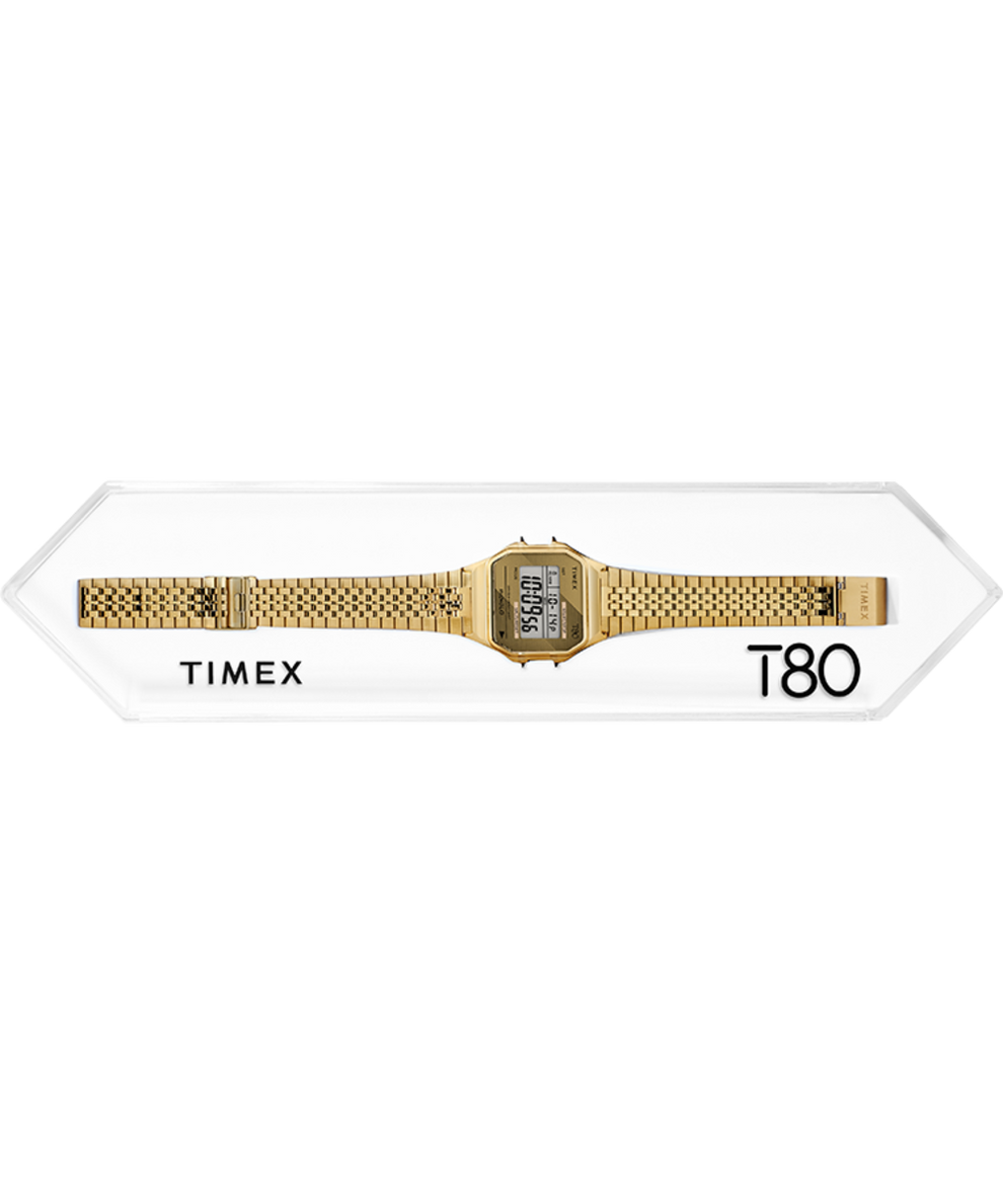 TW2R67000U8 Timex T80 34mm Stainless Steel Expansion Band Watch alternate 2 image