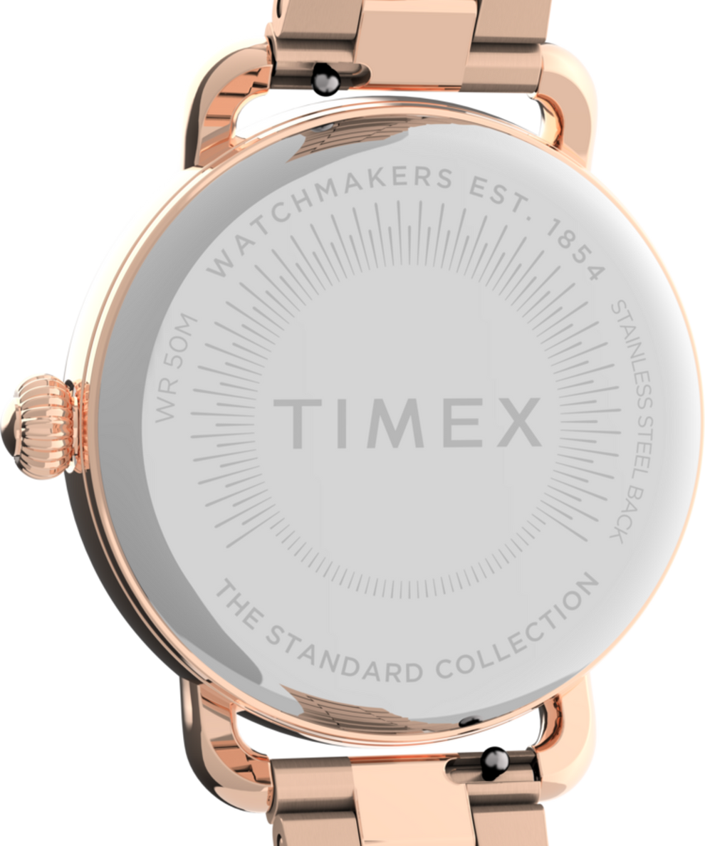 TW2U14000UK Timex® Standard 34mm Stainless Steel Bracelet Watch caseback image