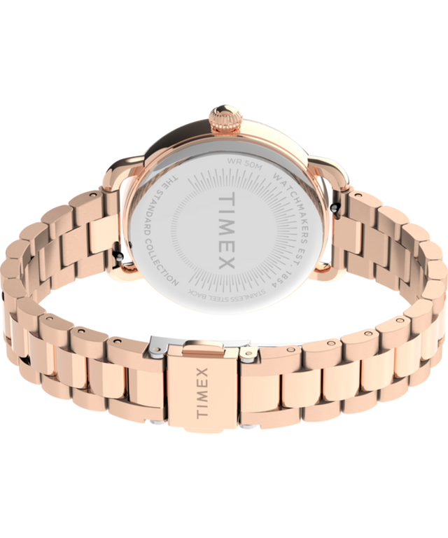TW2U14000UK Timex® Standard 34mm Stainless Steel Bracelet Watch back (with strap) image