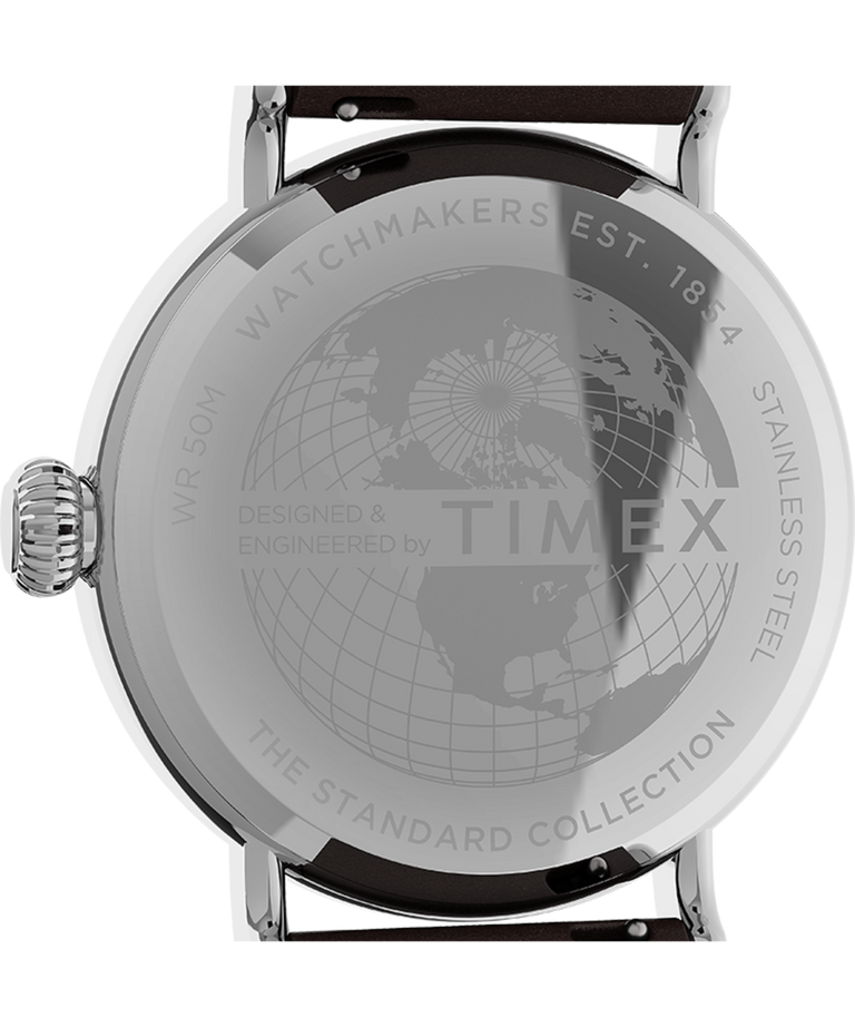 TW2U89600UK Timex Standard 40mm Fabric and Leather Strap Watch caseback image