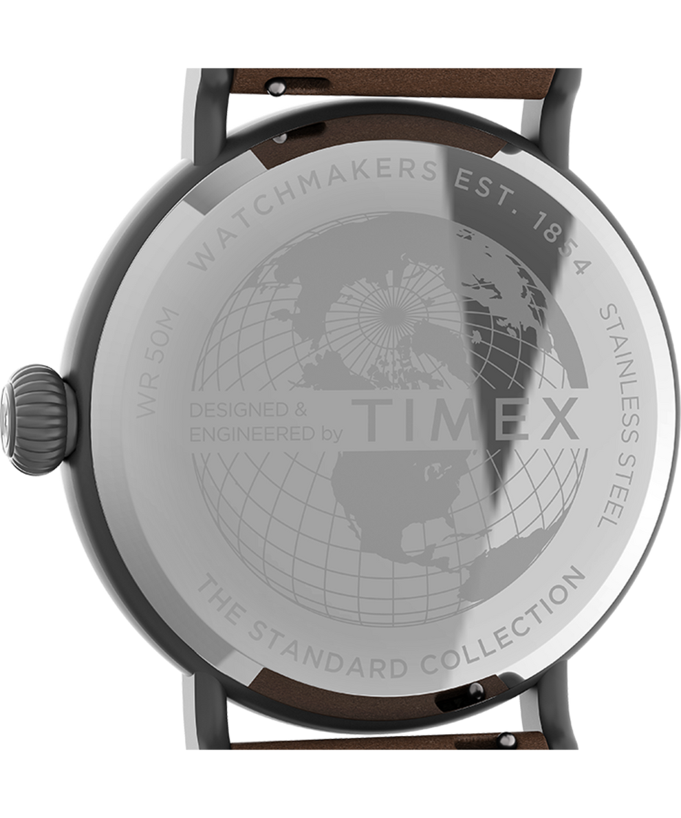 TW2U89700UK Timex Standard 40mm Fabric and Leather Strap Watch caseback image