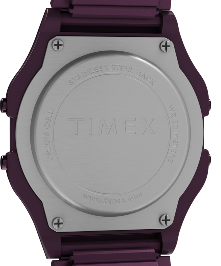 TW2U93900U8 Timex T80 34mm Stainless Steel Expansion Band Watch with Perfect Fit caseback image