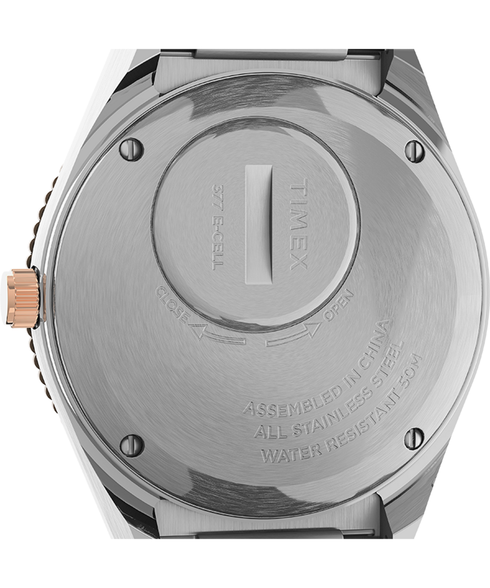 TW2U95600UK Q Timex 36mm Stainless Steel Bracelet Watch caseback image