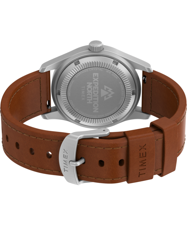 TW2V00700QY Expedition North Field Post Mechanical 38mm Eco-Friendly Leather Strap Watch back (with strap) image