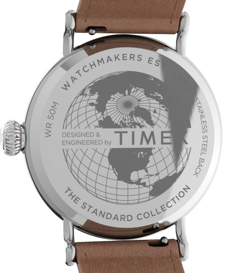 TW2V27700UK Timex Standard 40mm Leather Strap Watch caseback image