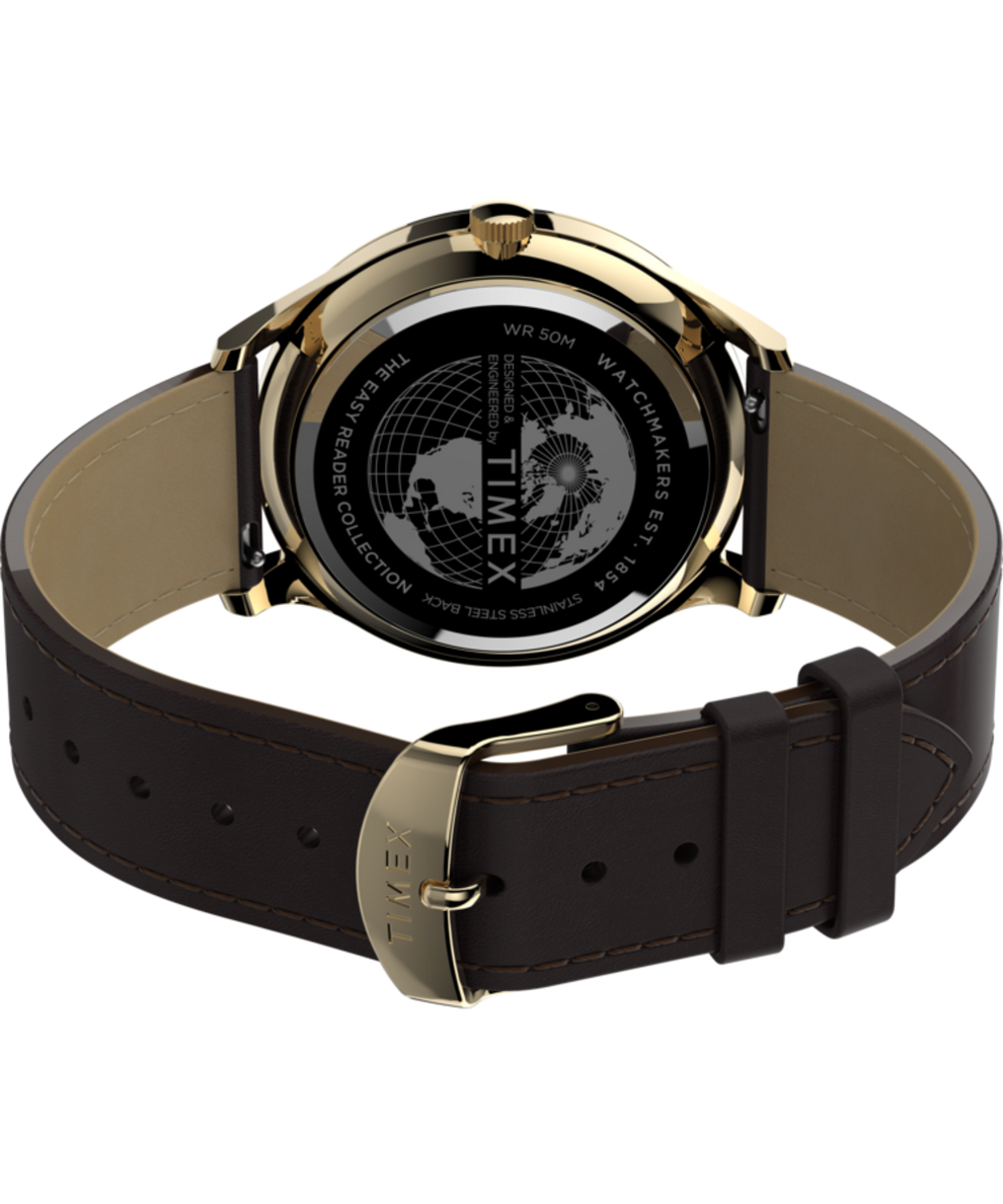 TW2V28100UK Easy Reader® 40mm Leather Strap Watch back (with strap) image