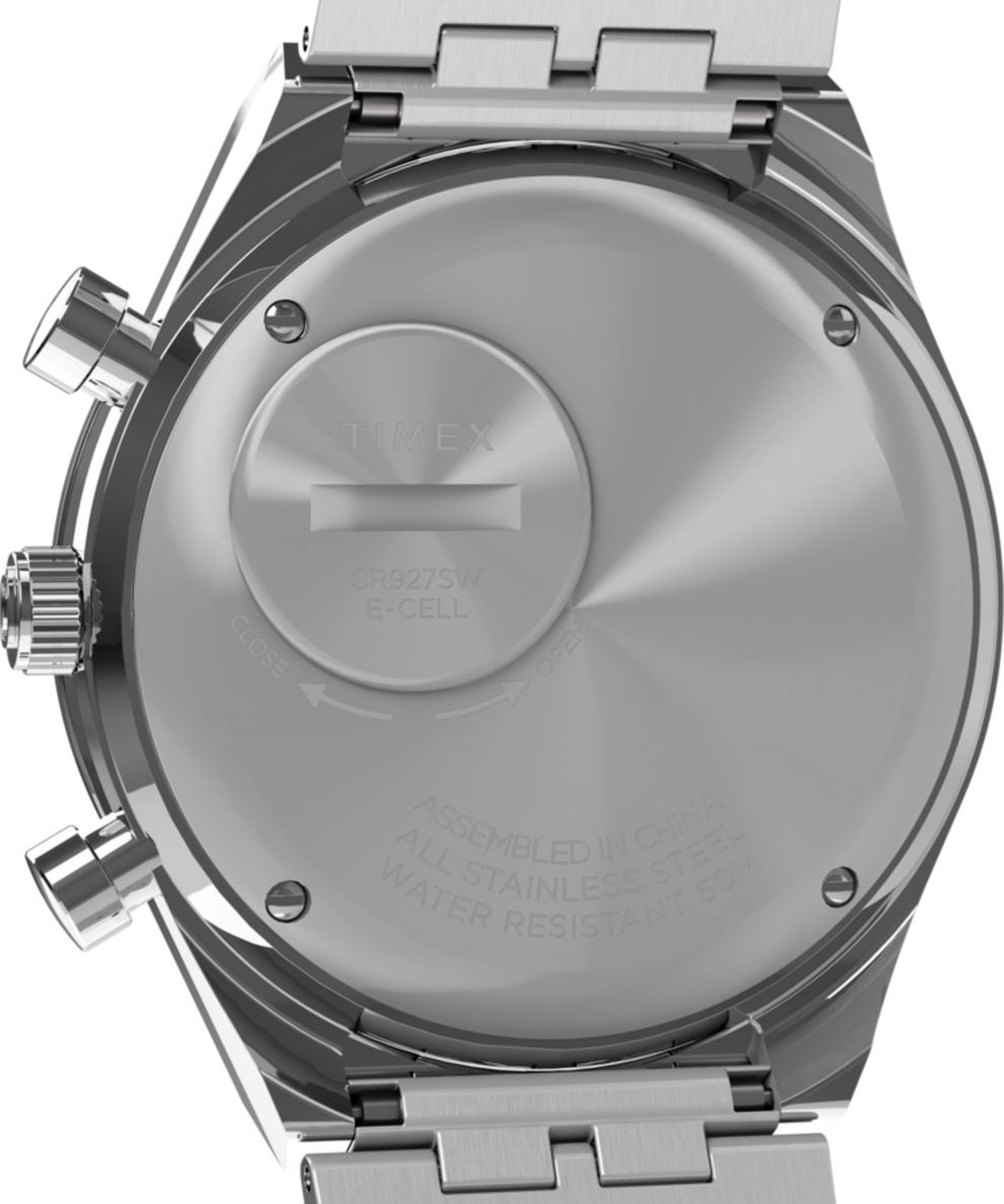 TW2V42600UK Q Timex Chronograph 40mm Stainless Steel Bracelet Watch caseback image