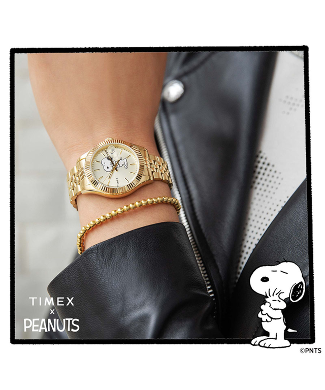 TW2V47300UK Timex Legacy x Peanuts 34mm Stainless Steel Bracelet Watch lifestyle 2 image