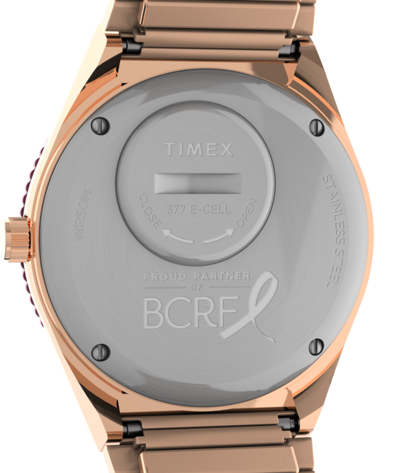 TW2V52700UK Q Timex x BCRF 36mm Stainless Steel Bracelet Watch caseback image