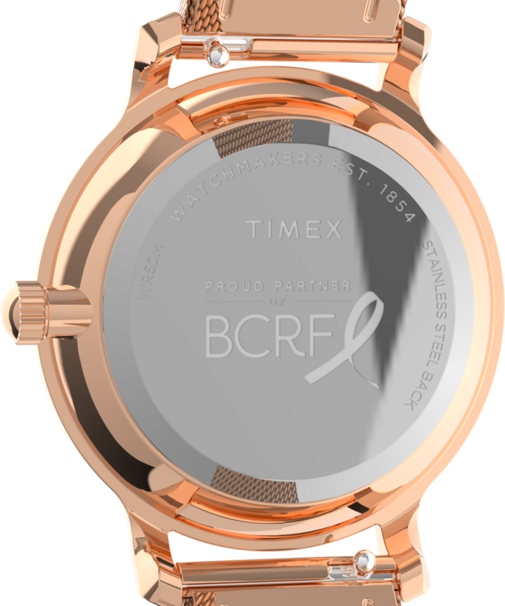 TW2V52800UK Timex Transcend x BCRF 31mm Stainless Steel Bracelet Watch caseback image