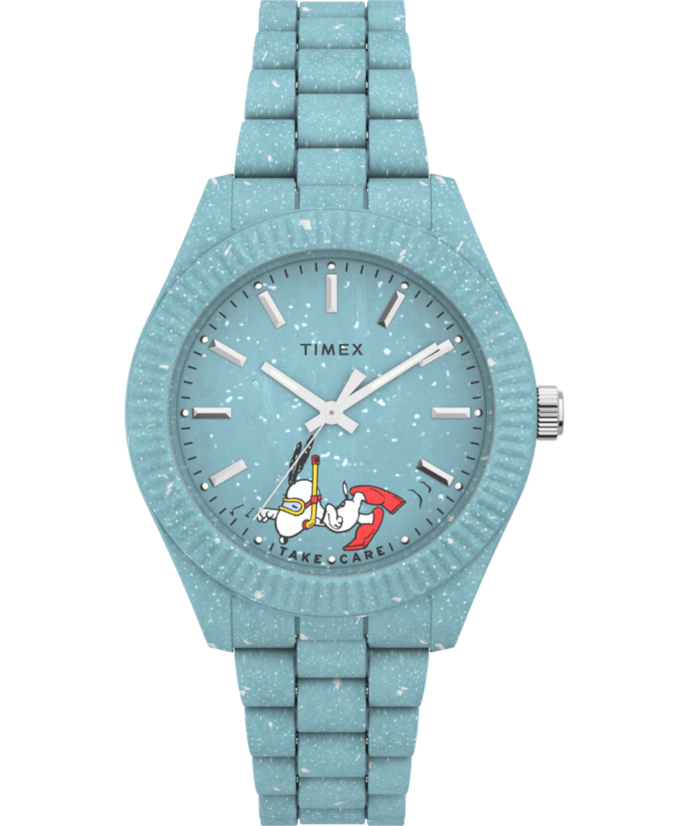 TW2V53200QY Timex Legacy Ocean x Peanuts 37mm Recycled Bracelet Watch primary image